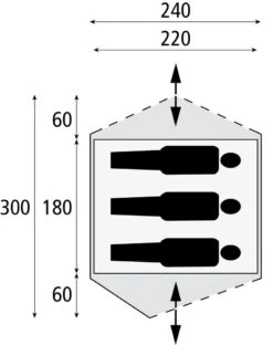 Bardani Stratos 240 / 3 Persoons Tent Grijs 6 Bardani Stratos 240 / 3 Persoons Tent Grijs -Kampeerwereld Winkel 58501 bardani bardani stratos 240 bijzettent
