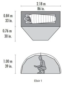 MSR Elixir 1 / 1 Persoons Tent Grijs -Kampeerwereld Winkel 65660 msr elixir 1 1 persoons tent