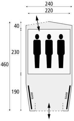 Safarica Cabana Reef 240 - 3 Persoons Tent Grijs 3 Safarica Cabana Reef 240 - 3 Persoons Tent Grijs -Kampeerwereld Winkel 74798 safarica cabana reef 240 3 persoons tent