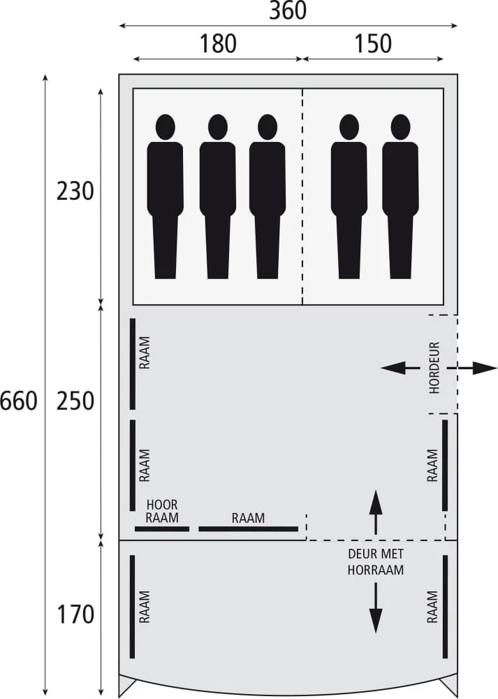 Safarica Pacific reef 360 TC - 5 Persoons Tent Grijs Safarica Pacific Reef 360 TC - 5 Persoons Tent Grijs -Kampeerwereld Winkel 74814 safarica pacific reef 360 tc 5 persoons tent