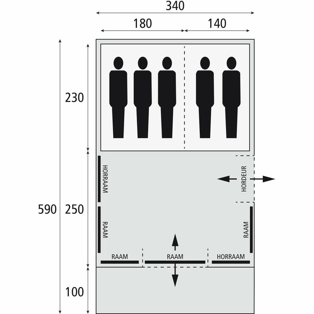 Bardani Spitfire 340 XL RSTC - 5 Persoons Tent Beige Bardani Spitfire 340 XL RSTC - 5 Persoons Tent Beige -Kampeerwereld Winkel 74851 bardani spitfire 340 xl rstc 5 persoons tent