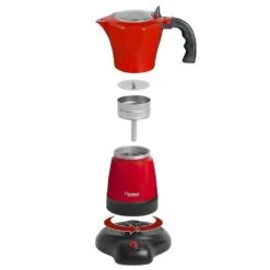 Bestron Elektrische Espressomaker Rood -Kampeerwereld Winkel 79586 bestron espresso apparaat 480w 300ml rood