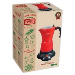 Bestron Elektrische Espressomaker Rood -Kampeerwereld Winkel 79587 bestron espresso apparaat 480w 300ml rood