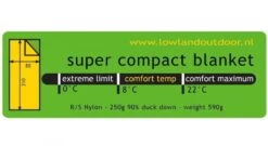 Lowland Super Compact Deken Slaapzak Dons -Kampeerwereld Winkel 81122 lowland super compact deken slaapzak dons