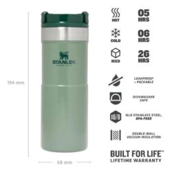 Stanley The NeverLeak Travel Mug 0,35 L Groen 3 Stanley The NeverLeak Travel Mug 0,35 L Groen -Kampeerwereld Winkel 82025 stanley the neverleak travel mug 035 l