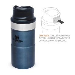 Stanley The Trigger-Action Travel Mug 0,25L Blauw -Kampeerwereld Winkel 82045 stanley the trigger action travel mug 025l