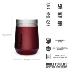 Stanley The Everyday GO Tumbler 0,3L Rood -Kampeerwereld Winkel 82141 stanley the everyday go tumbler 03l