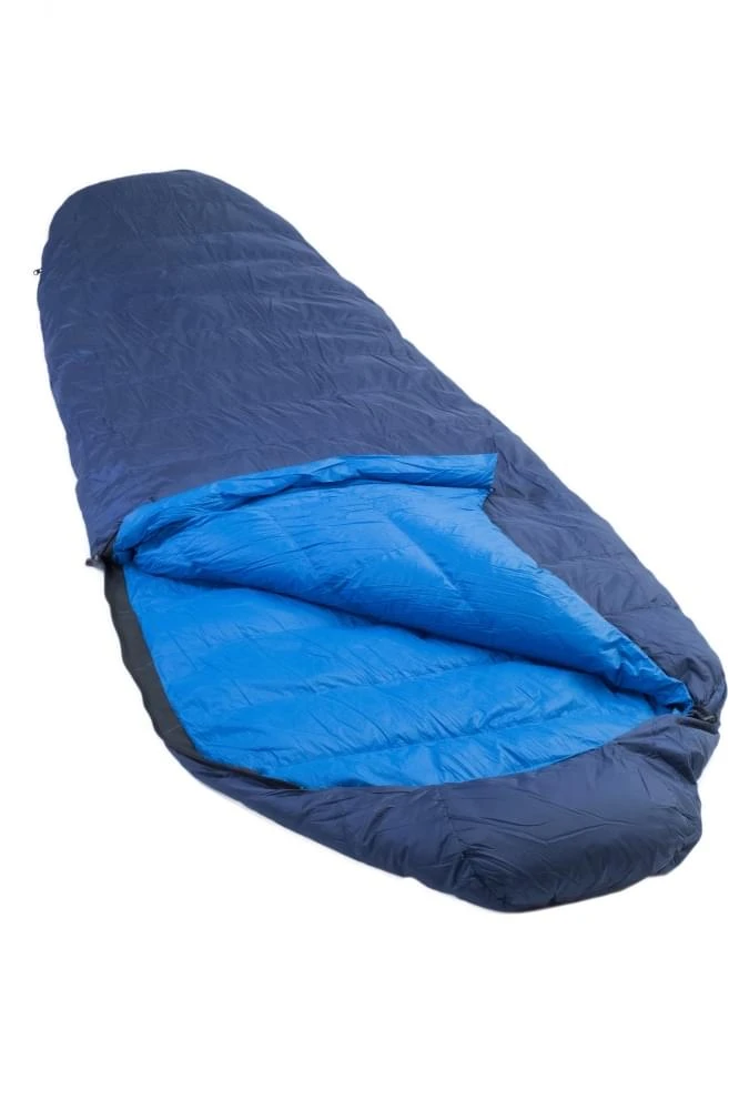 Lowland KIBO +5 Mummy Slaapzak Dons Blauw Lowland KIBO +5 Mummy Slaapzak Dons Blauw -Kampeerwereld Winkel 83747 lowland kibo 5 mummy slaapzak dons