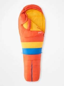 Marmot Always Summer Mummy Slaapzak Dons Oranje -Kampeerwereld Winkel 88147 marmot always summer mummy slaapzak dons