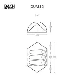 Bach Guam 3 / 3 Persoons Tent Donkergroen -Kampeerwereld Winkel 96044 bach guam 3 3 persoons tent