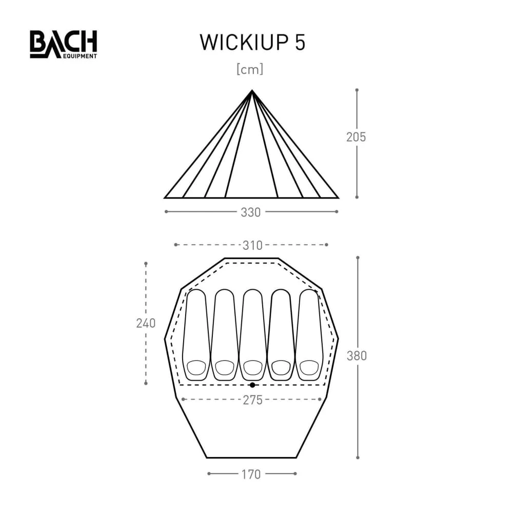 Bach Wickiup 5 / 5 Persoons Tent Donkergroen Bach Wickiup 5 / 5 Persoons Tent Donkergroen -Kampeerwereld Winkel 96107 bach wickiup 5 5 persoons tent
