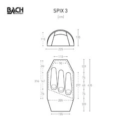 Bach Spix 3 / 3 Persoons Tent Oranje 5 Bach Spix 3 / 3 Persoons Tent Oranje -Kampeerwereld Winkel 96155 bach spix 3 3 persoons tent