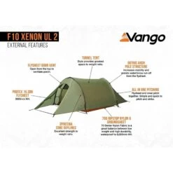 Vango F10 Xenon UL 2 / 2 Persoons Tent Groen 5 Vango F10 Xenon UL 2 / 2 Persoons Tent Groen -Kampeerwereld Winkel 96974 vango f10 xenon ul 2 2 persoons tent