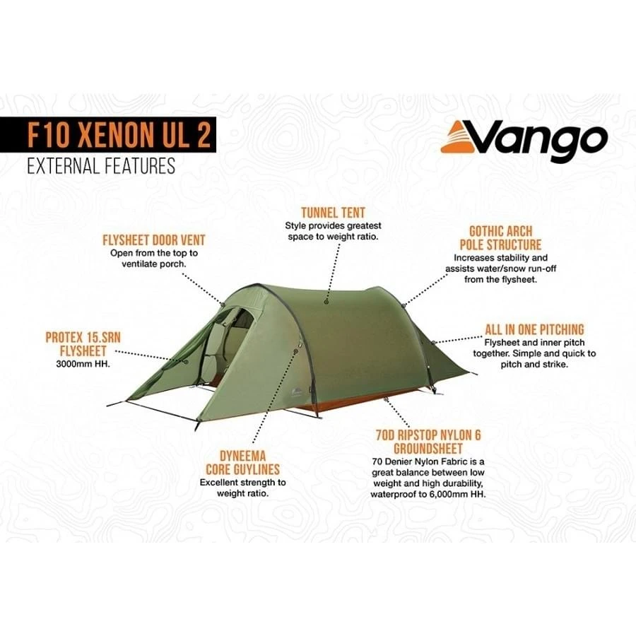 Vango F10 Xenon UL 2 / 2 Persoons Tent Groen Vango F10 Xenon UL 2 / 2 Persoons Tent Groen -Kampeerwereld Winkel 96974 vango f10 xenon ul 2 2 persoons tent